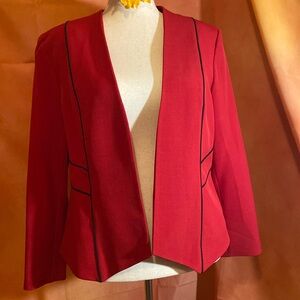 Black Label red jacket,black piping, angled hem, great condition,only worn once!